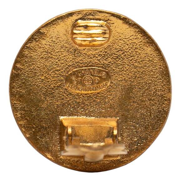 CHANEL Gold Logo Earrings - Picture 3 of 3